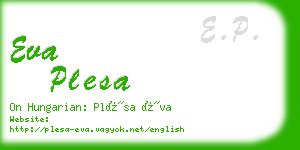 eva plesa business card